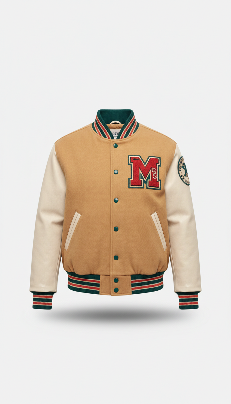 Vintage Varsity Jacket Wool Blend