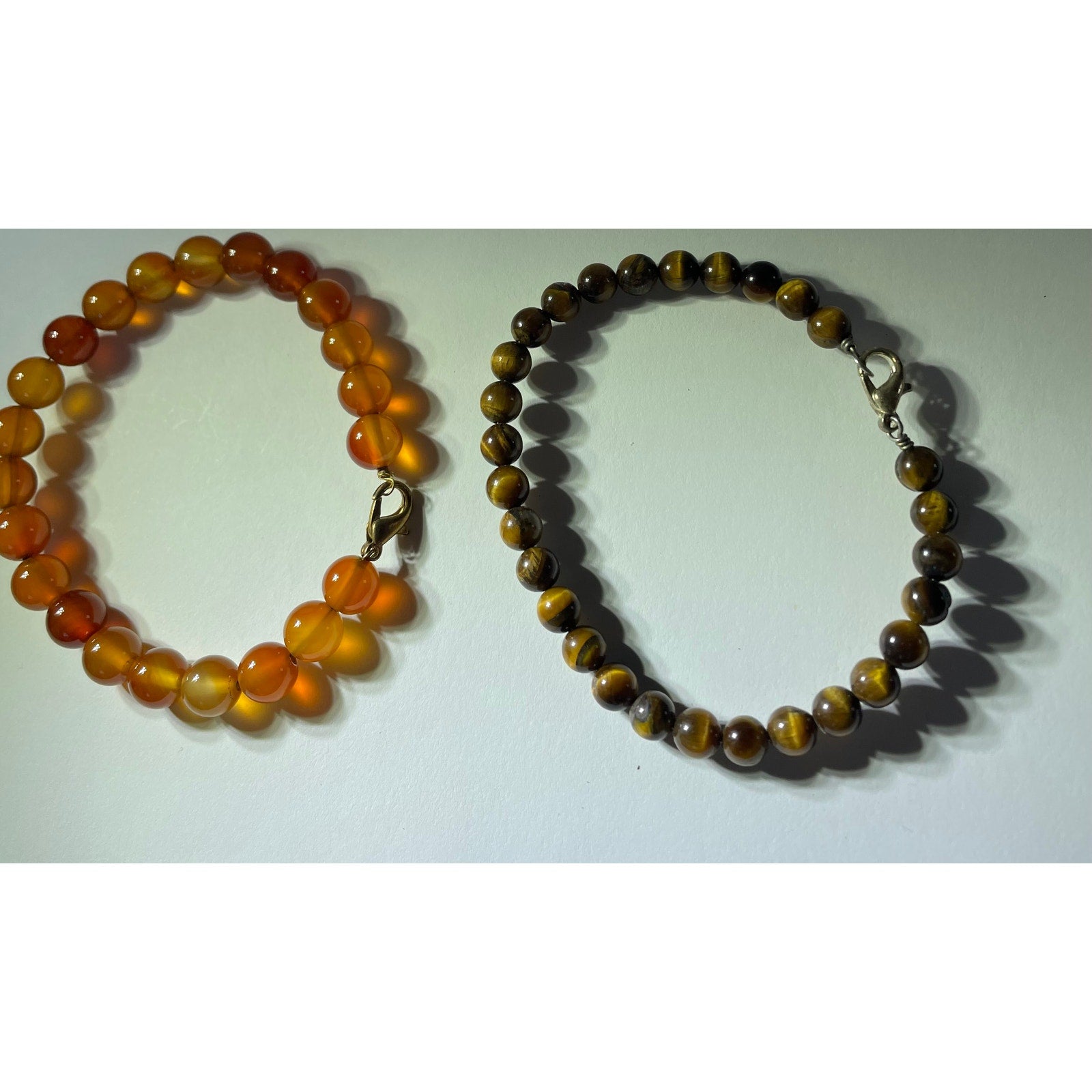Amber & Tiger Eye Beaded Bracelet