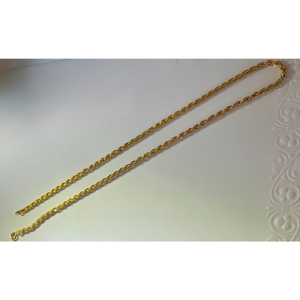 Gold plated rope chain