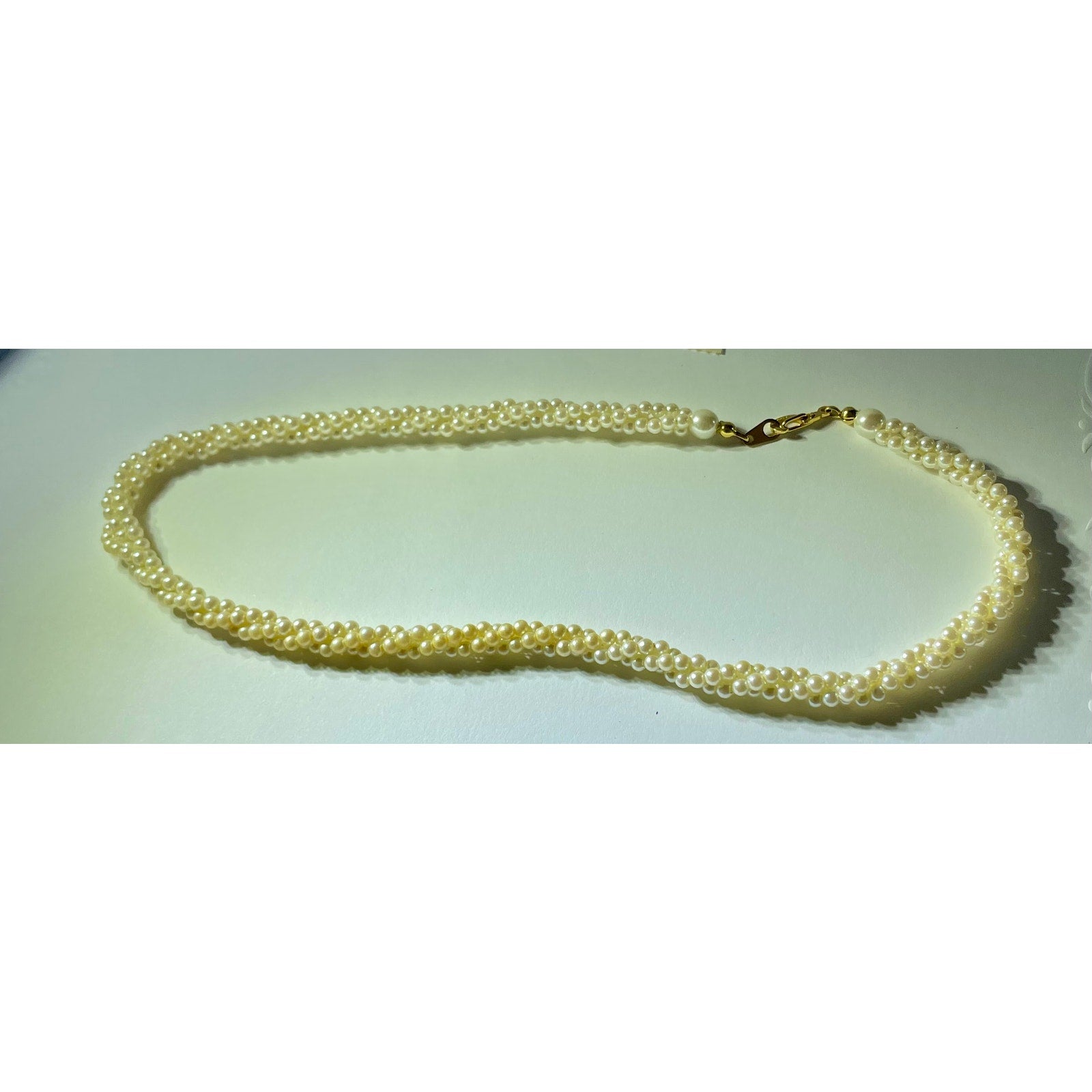 Vintage Marvella Twisted Faux Pearl Necklace